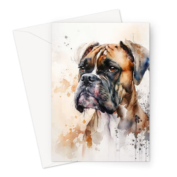 Boxer 'Watercolour Collection' Greeting Card