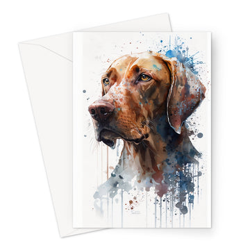 Vizsla 'Watercolour Collection' Greeting Card