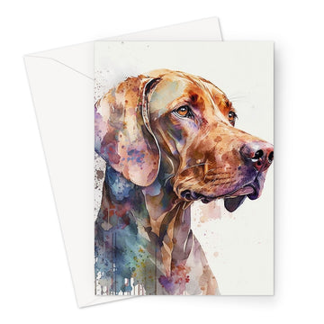 Vizsla 'Watercolour Collection' Greeting Card