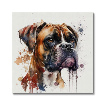 Boxer 'Watercolour Collection' Canvas