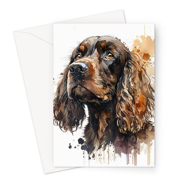 Cocker Spaniel Pet Portrait 'Watercolour Collection' Greeting Card