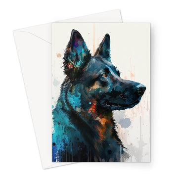 German Shepherd 'Watercolour Collection' Greeting Card