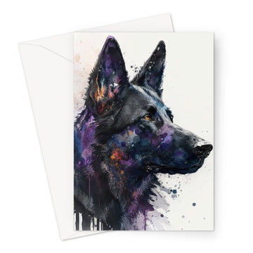 German Shepherd 'Watercolour Collection' Greeting Card