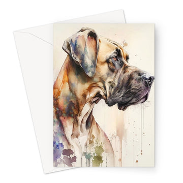 Great Dane 'Watercolour Collection' Greeting Card