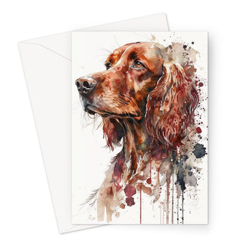 Red Setter 'Watercolour Collection' Greeting Card