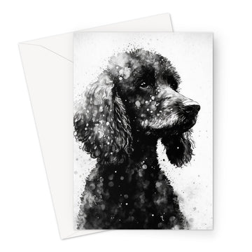 Poodle 'Charcoal Collection' Greeting Card