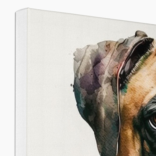 Boxer 'Watercolour Collection' Canvas