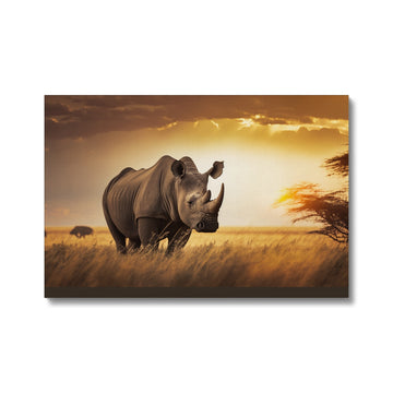 Rhino Landscape 'Natural Collection' Canvas