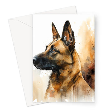 Belgian Malinois 'Watercolour Collection' Greeting Card