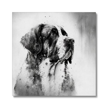 St Bernard 'Charcoal Collection' Canvas