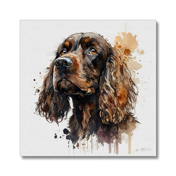 Cocker Spaniel Pet Portrait 'Watercolour Collection' Canvas