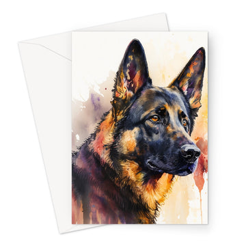 German Shepherd 'Watercolour Collection' Greeting Card