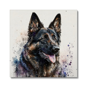 German Shepherd 'Watercolour Collection' Canvas