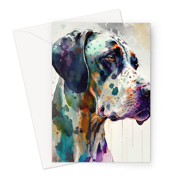 Great Dane 'Watercolour Collection' Greeting Card