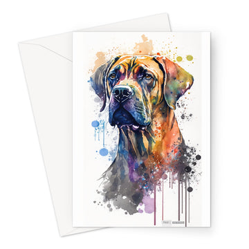 Rhodesian Ridgeback 'Watercolour Collection' Greeting Card