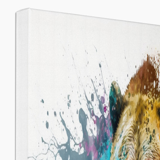 Grizzly Bear Landscape 'Paint Splash Collection' Canvas