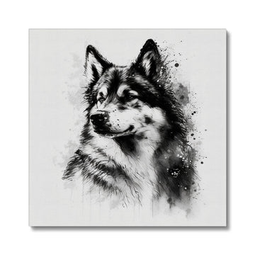 Alaskan Malamute 'Charcoal Collection' Canvas