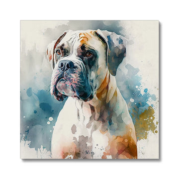 Boxer 'Watercolour Collection' Canvas