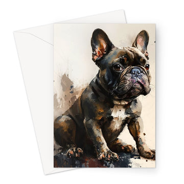 French Bulldog 'Watercolour Collection' Greeting Card