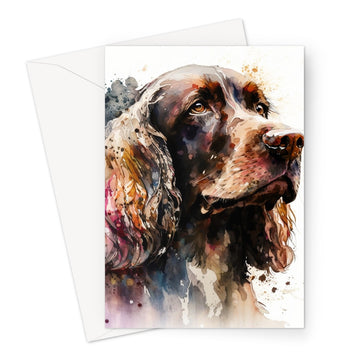 Cocker Spaniel Pet Portrait 'Watercolour Collection' Greeting Card