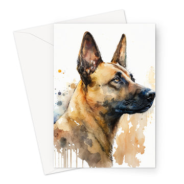 Belgian Malinois 'Watercolour Collection' Greeting Card