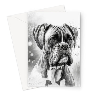 Boxer 'Charcoal Collection' Greeting Card