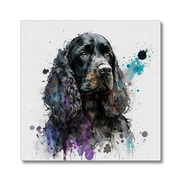 Cocker Spaniel Pet Portrait 'Watercolour Collection' Canvas