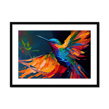 Kingfisher 'Abstract Acrylic Collection' Framed & Mounted Print