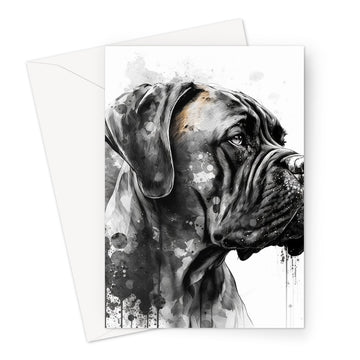 Bullmastiff 'Charcoal Collection' Greeting Card