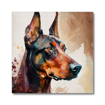 Doberman 'Watercolour Collection' Canvas