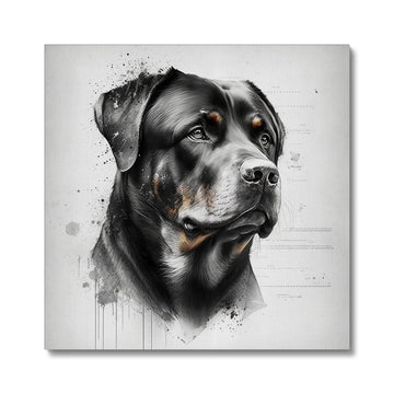 Rottweiler 'Charcoal Collection' Canvas