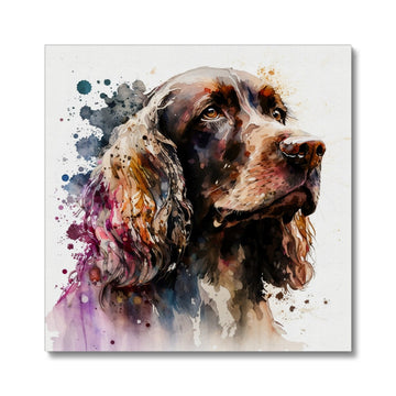 Cocker Spaniel Pet Portrait 'Watercolour Collection' Canvas