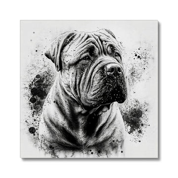 Chinese Shar-Pei 'Charcoal Collection' Canvas