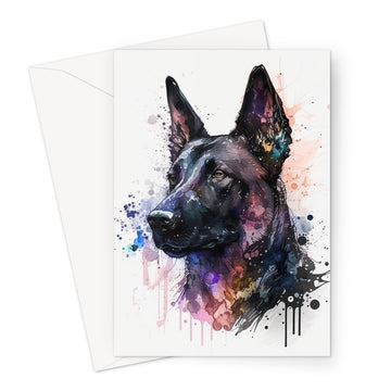 Belgian Malinois 'Watercolour Collection' Greeting Card