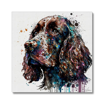 Cocker Spaniel Pet Portrait 'Watercolour Collection' Canvas