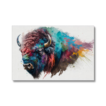 Bison Landscape  'Paint Splash Collection' Canvas