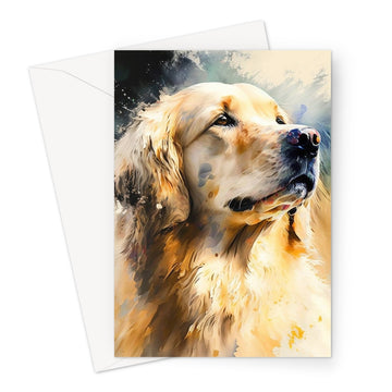 Golden Retriever 'Watercolour Collection' Greeting Card