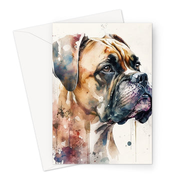 Boxer 'Watercolour Collection' Greeting Card