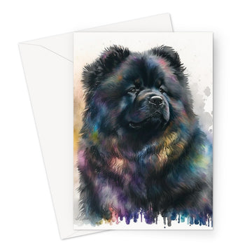 Chow Chow Pet Portrait 'Watercolour Collection' Greeting Card