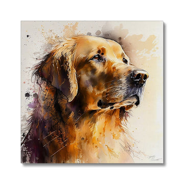 Golden Retriever 'Watercolour Collection' Canvas