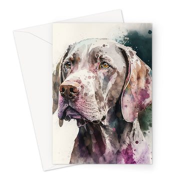 Weimaraner 'Watercolour Collection' Greeting Card