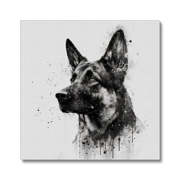 German Shepherd 'Charcoal Collection' Canvas