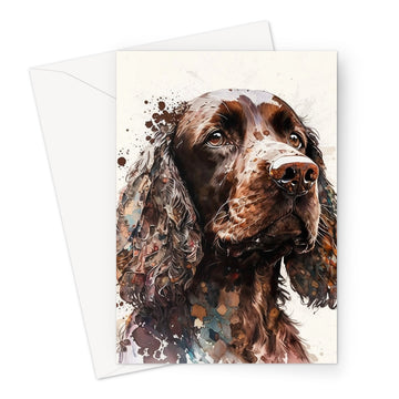 Cocker Spaniel Pet Portrait 'Watercolour Collection' Greeting Card