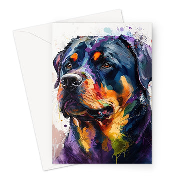 Rottweiler 'Watercolour Collection' Greeting Card