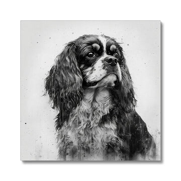 Cavalier King Charles Spaniel 'Charcoal Collection' Canvas