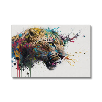 Leopard Landscape 'Paint Splash Collection' Canvas