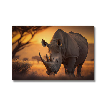 Rhino Landscape 'Natural Collection' Canvas