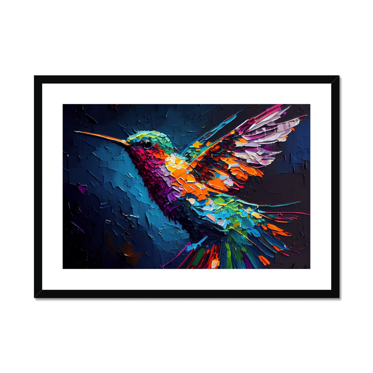 Kingfisher 'Abstract Acrylic Collection' Framed & Mounted Print