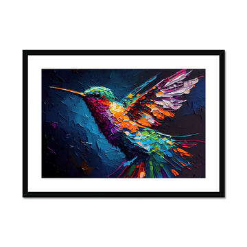 Kingfisher 'Abstract Acrylic Collection' Framed & Mounted Print