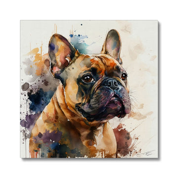 French Bulldog 'Watercolour Collection' Canvas